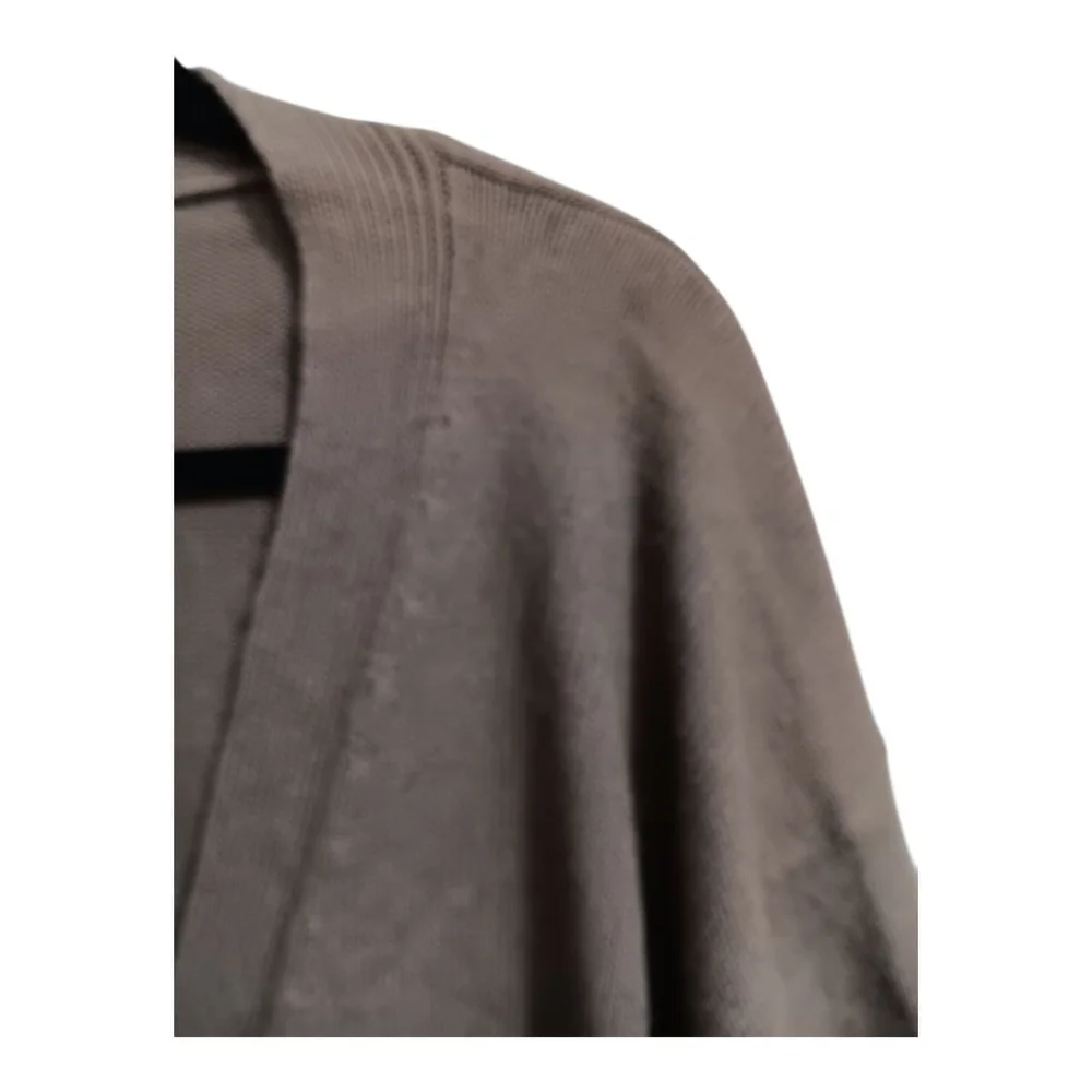 H&M Wool Blend Sage Oversized Side Slit Knit Cardigan Button Front with Pockets